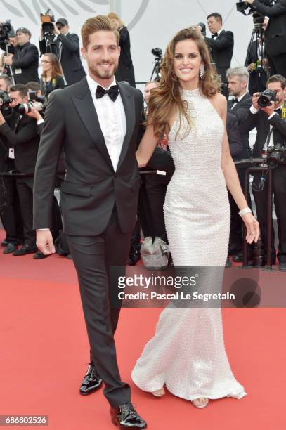 Kevin Trapp and Izabel Goulart attend "The Killing Of A Sacred Deer" premiere during the 70th annual Cannes Film Festival at Palais des Festivals on...