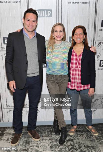 Producer Adam Schlesinger, dancer Wendy Whelan and producer Linda Saffire attend as Build presents the cast of "Restless Creature: Wendy Whelan" at...