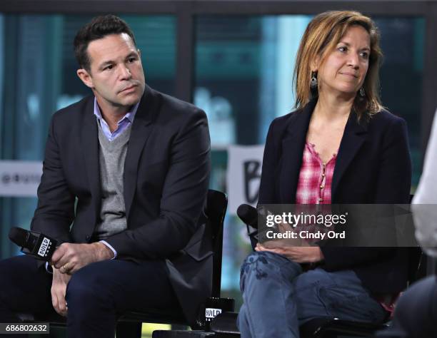 Producers Adam Schlesinger and Linda Saffire speak during Build presents the cast of "Restless Creature: Wendy Whelan" at Build Studio on May 22,...