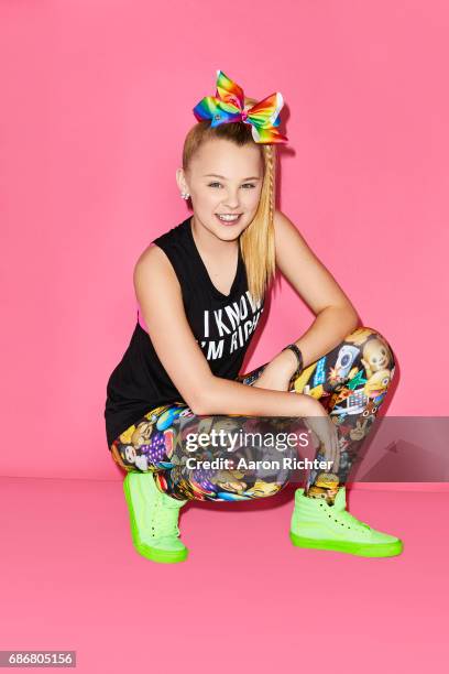 Singer, actress Jojo Siwa is photographed for Tiger Beat on March 17, 2017 at the Sugar Factory in New York City.