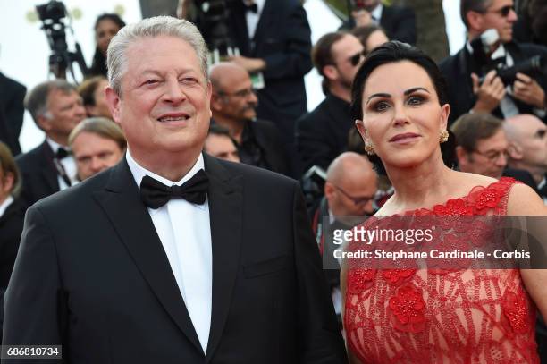 Al Gore and Elizabeth Keadle of "An Inconvenient Sequel: Truth to Power" attend "The Killing Of A Sacred Deer" premiere during the 70th annual Cannes...