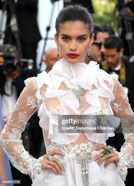 Sara Sampaio attends the "The Killing Of A Sacred Deer" screening during the 70th annual Cannes Film Festival at Palais des Festivals on May 22, 2017...