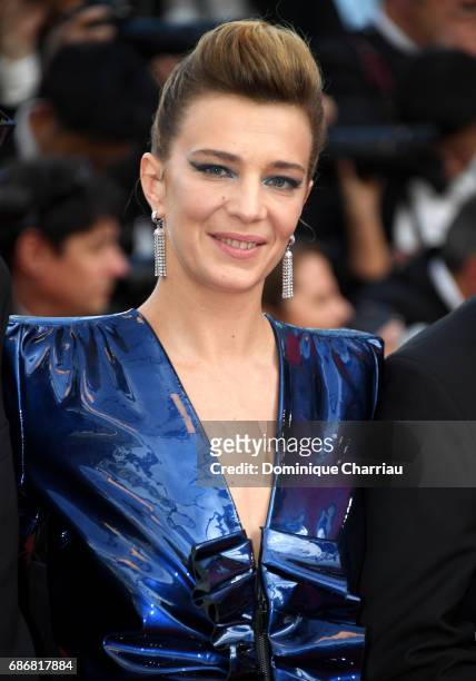 Celine Sallette attends "The Killing Of A Sacred Deer" premiere during the 70th annual Cannes Film Festival at Palais des Festivals on May 22, 2017...