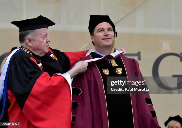 Actor Christopher O'Donnell received an Honorary Doctor of Humane Letters Degree at the Boston College 2017 141st Commencement Exercises at Boston...