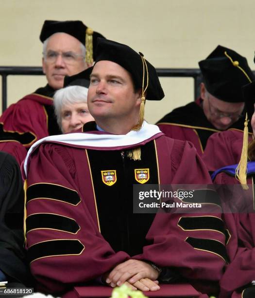 Actor Christopher O'Donnell received an Honorary Doctor of Humane Letters Degree at the Boston College 2017 141st Commencement Exercises at Boston...