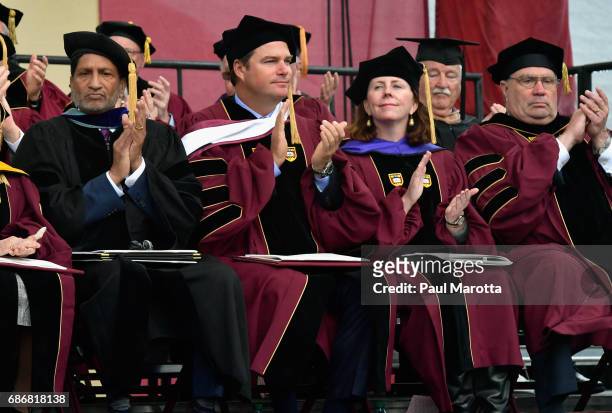 Actor Christopher O'Donnell received an Honorary Doctor of Humane Letters Degree at the Boston College 2017 141st Commencement Exercises at Boston...