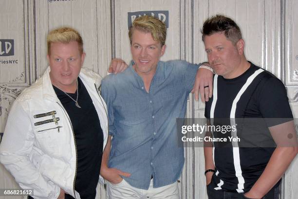 Gary LeVox, Joe Don Rooney and Jay Demarcus of Rascal Flatts attend Build series to promote new album at Build Studio on May 22, 2017 in New York...