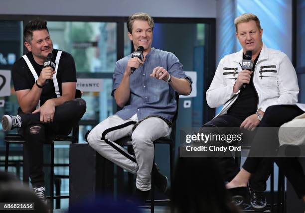 Jay DeMarcus, Joe Don Rooney and Gary LeVox attend as Build presents Rascal Flatts promoting their new album at Build Studio on May 22, 2017 in New...