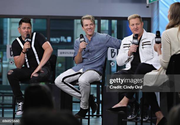 Jay DeMarcus, Joe Don Rooney and Gary LeVox attend as Build presents Rascal Flatts promoting their new album at Build Studio on May 22, 2017 in New...