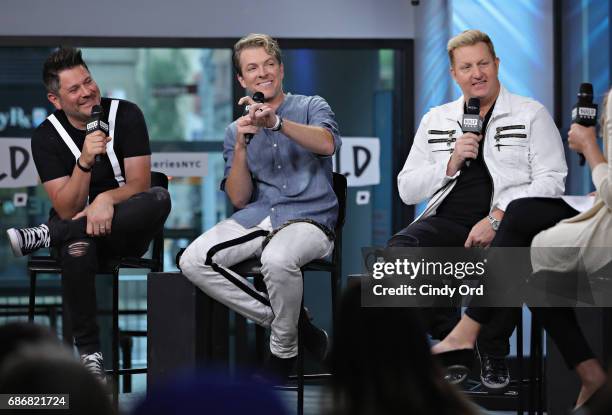 Jay DeMarcus, Joe Don Rooney and Gary LeVox attend as Build presents Rascal Flatts promoting their new album at Build Studio on May 22, 2017 in New...