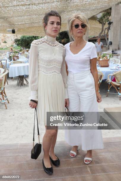 Charlotte Casiraghi and Anne-Florence Schmitt attend Kering Women in motion lunch with Madame Figaro on May 22, 2017 in Cannes, France.