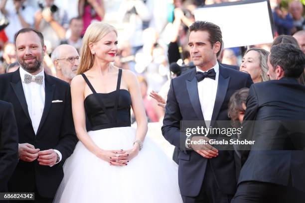 Director Yorgos Lanthimos, Colin Farrell and Nicole Kidman attend "The Killing Of A Sacred Deer" premiere during the 70th annual Cannes Film Festival...