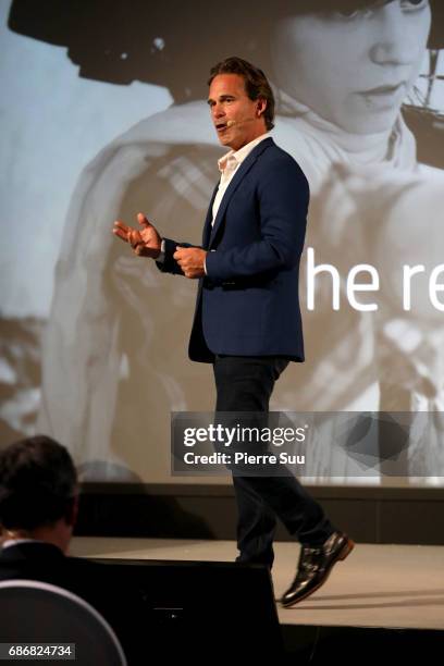 Ron Coughlin speaks at the HP Media Day at the 70th Cannes Film Festival at Majestic Barierre on May 22, 2017 in Cannes, France.