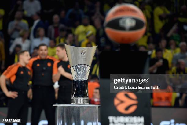 Turkish Airlines EuroLeague Trophy before Championship Game 2017 Turkish Airlines EuroLeague Final Four between Fenerbahce Istanbul v Olympiacos...