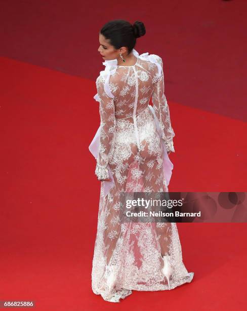 Model Sara Sampaio attends the "The Killing Of A Sacred Deer" screening during the 70th annual Cannes Film Festival at Palais des Festivals on May...