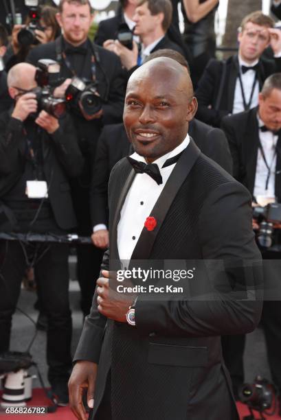 Jimmy Jean Louis attends the 'The Meyerowitz Stories' screening during the 70th annual Cannes Film Festival at Palais des Festivals on May 21, 2017...