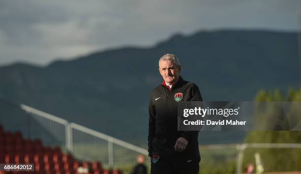 Sligo , Ireland - 22 May 2017; Manager of Cork City John Caulfield before the start of the SSE Airtricity League Premier Division match between Sligo...