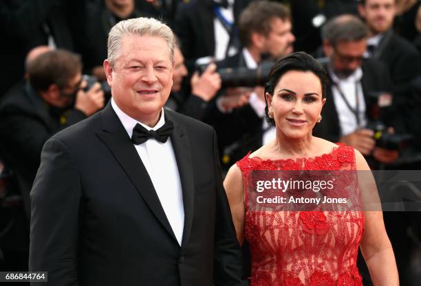 Al Gore and Elizabeth Keadle of "An Inconvenient Sequel: Truth to Power" attend the "The Killing Of A Sacred Deer" screening during the 70th annual...