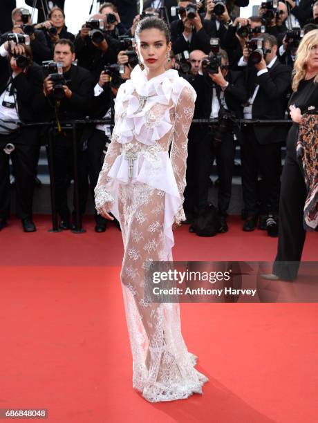 Sara Sampaio attends the "The Killing Of A Sacred Deer" screening during the 70th annual Cannes Film Festival at Palais des Festivals on May 22, 2017...