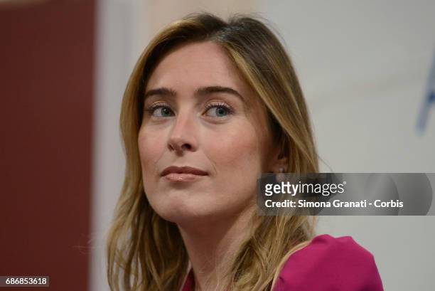 Maria Elena Boschi, Undersecretary of the Presidency of the Council during the presentation of the book "Development and Innovation" by Vito Cozzoli,...
