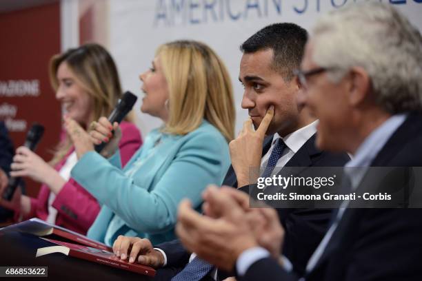 Maria Elena Boschi, Undersecretary of the Presidency of the Council and Luigi Di Maio, of the 5 Star Movement during the presentation of the book...