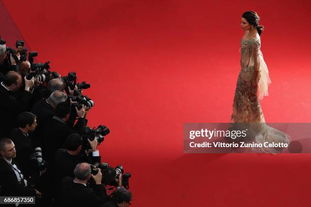 Eva Longoria attends the 'The Killing Of A Sacred Deer' screening during the 70th annual Cannes Film Festival at Palais des Festivals on May 22, 2017...