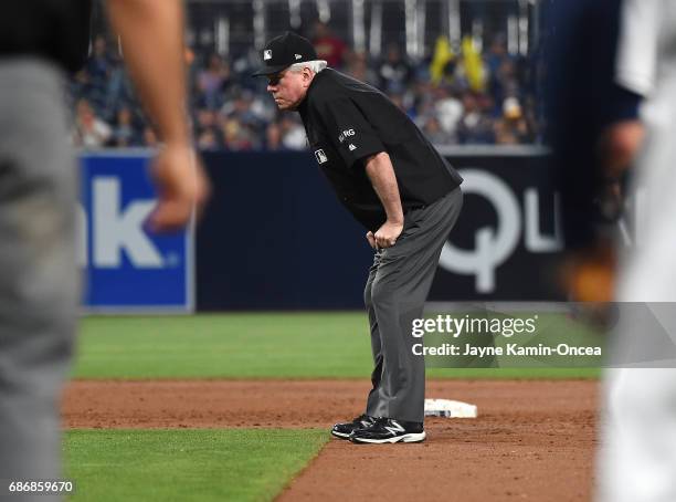 Umpire Brian Gorman during the game between the San Diego Padres and the Arizona Diamondbacks at PETCO Park on May 20, 2017 in San Diego, California.