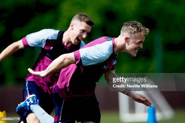 Jake Doyle Hayes of Aston Villa in action during a Aston Villa U23's training session at the club's training ground at Bodymoor Heath on May 22, 2017...