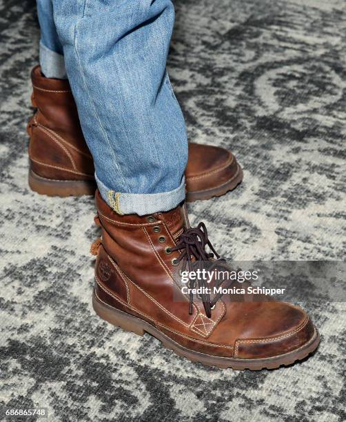 Actor Keiynan Lonsdale, shoe detail, attends Build presents Keiynan Lonsdale discussing "The Flash" at Build Studio on May 22, 2017 in New York City.