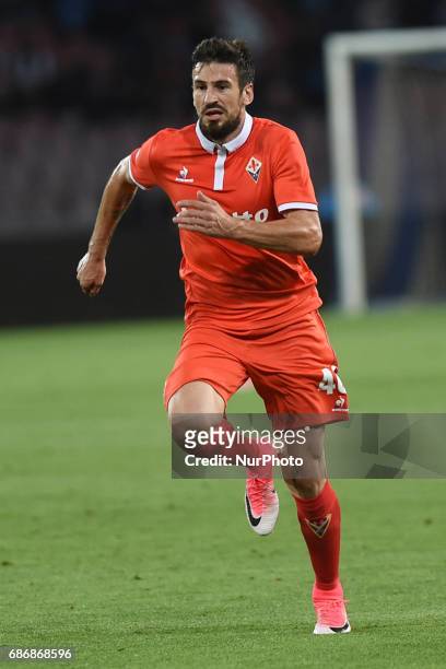 Nenad Tomovic of ACF Fiorentina during the Serie A TIM match between SSC Napoli and ACF Fiorentina at Stadio San Paolo Naples Italy on 20 May 2017.