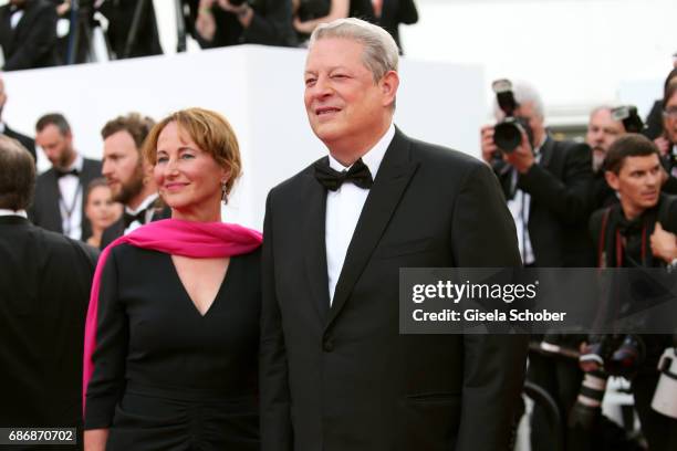 Segolene Royal and Al Gore attend the "An Inconvenient Truth" premiere during the 70th annual Cannes Film Festival at Palais des Festivals on May 22,...