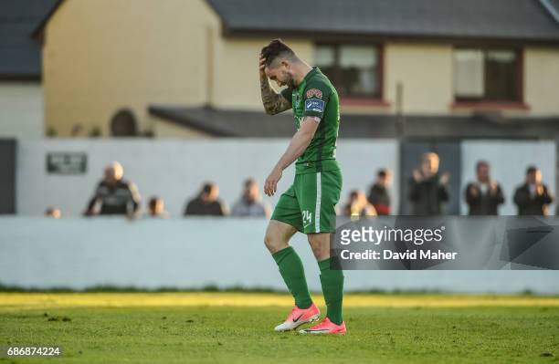 Sligo , Ireland - 22 May 2017; Sean Maguire of Cork City reacts after shooting his penalty kick wide during the SSE Airtricity League Premier...