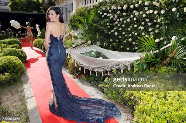 Actor Celeste Thorson attends the Artists for Peace and Justice cocktail event celebrating the 70th Annual Cannes Film Festival presented on the...