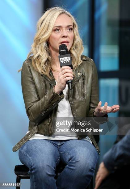 Rachel Bay Jones speaks on stage at Build presents Rachel Bay Jones speaks on stage at "Dear Evan Hansen" at Build Studio on May 22, 2017 in New York...