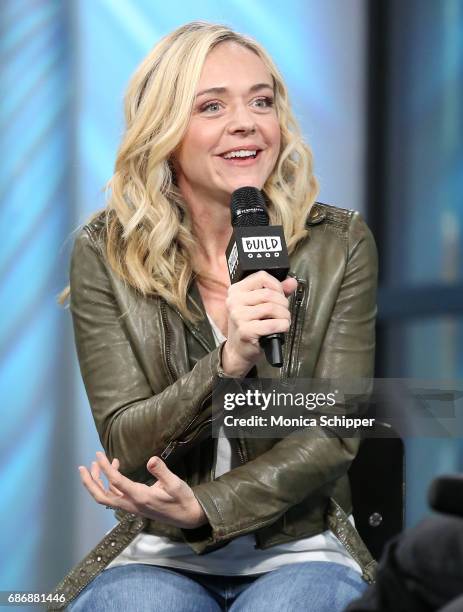 Rachel Bay Jones speaks on stage at Build presents Rachel Bay Jones speaks on stage at "Dear Evan Hansen" at Build Studio on May 22, 2017 in New York...