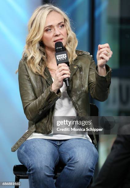 Rachel Bay Jones speaks on stage at Build presents Rachel Bay Jones speaks on stage at "Dear Evan Hansen" at Build Studio on May 22, 2017 in New York...