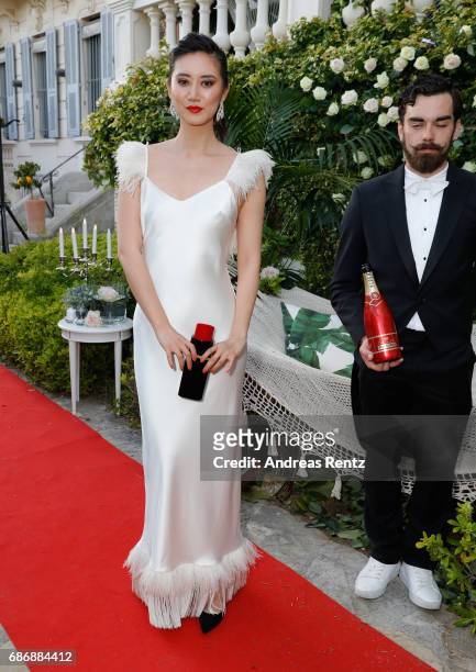 Model Betty Bachz attends the Artists for Peace and Justice cocktail event celebrating the 70th Annual Cannes Film Festival presented on the Lemon...