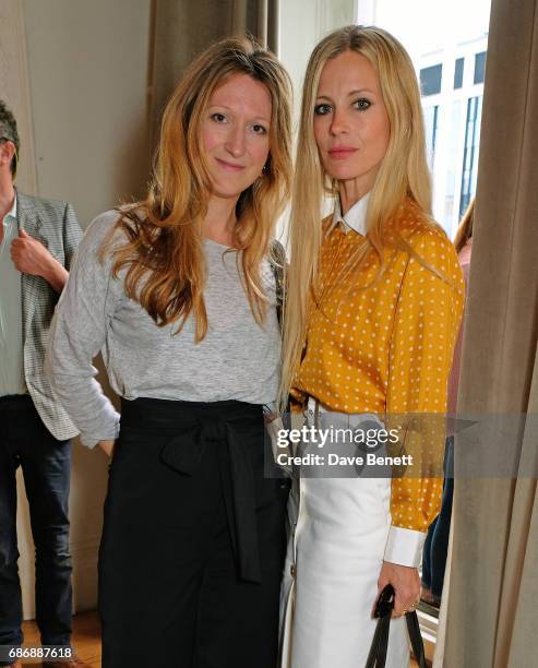 Amy Gadney and Laura Bailey attend the launch of Bella Pollen's memoir,sponsored by Perrier-Jouet champagne on May 22, 2017 in London, England.