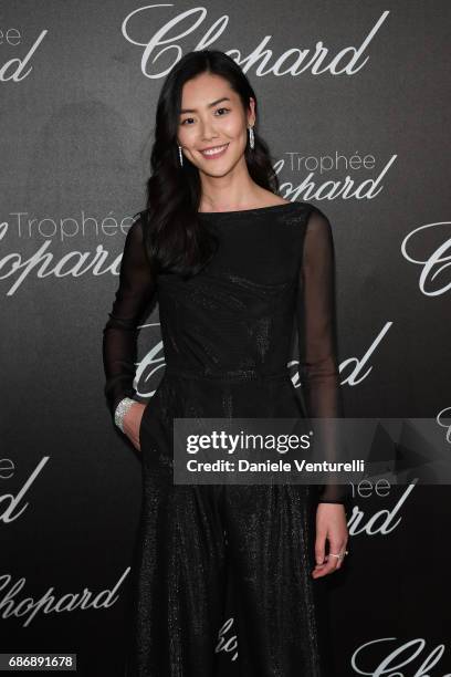 Liu Wen attends the Chopard Trophy photocall at Hotel Martinez on May 22, 2017 in Cannes, France.