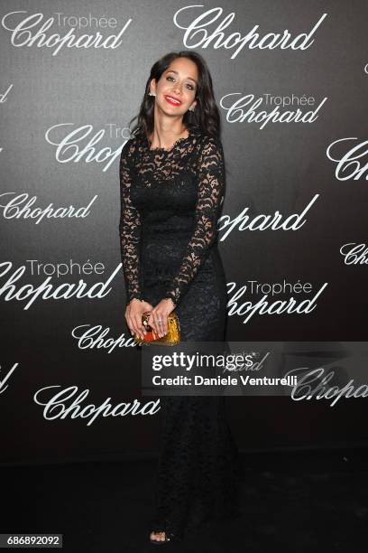 Lana El Sahely attends the Chopard Trophy photocall at Hotel Martinez on May 22, 2017 in Cannes, France.