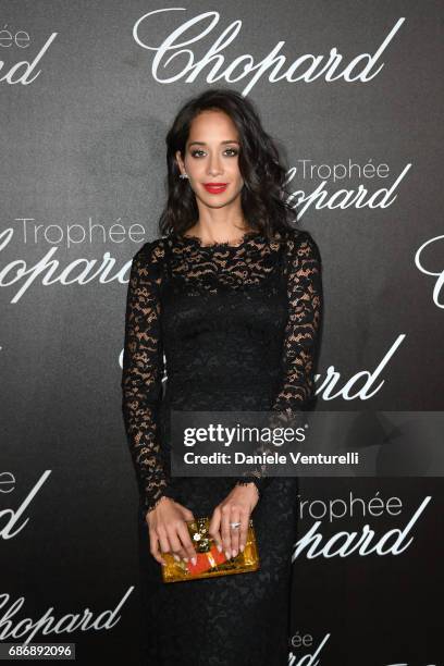 Lana El Sahely attends the Chopard Trophy photocall at Hotel Martinez on May 22, 2017 in Cannes, France.