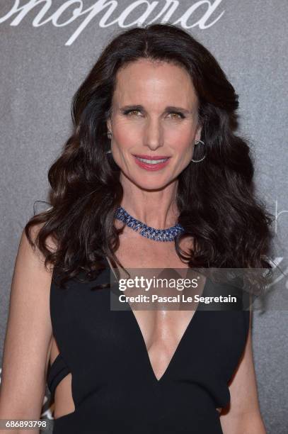 Andie MacDowell attends the Chopard Trophy photocall at Hotel Martinez on May 22, 2017 in