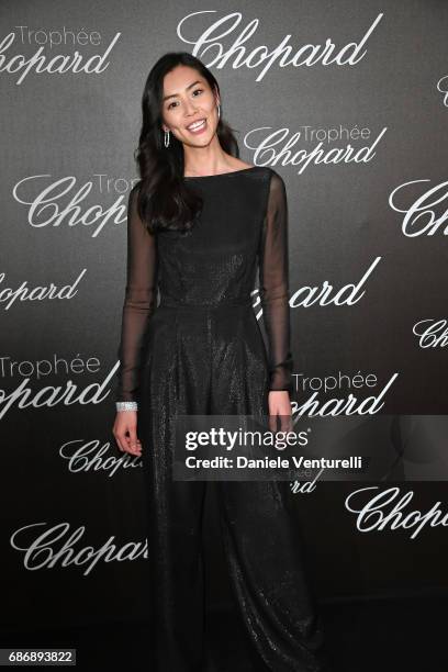 Liu Wen attends the Chopard Trophy photocall at Hotel Martinez on May 22, 2017 in Cannes, France.