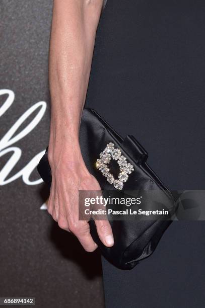 Andie MacDowell, clutch detail, attends the Chopard Trophy photocall at Hotel Martinez on May 22, 2017 in