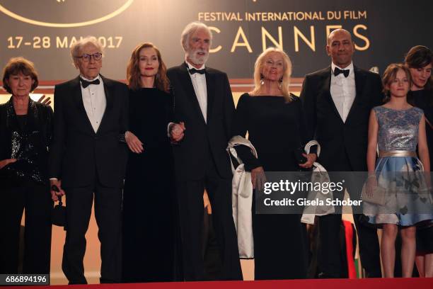 Marianne Hoepfner, Jean-Louis Trintignant, Isabelle Huppert, director Michael Haneke, Susi Haneke, Hassam Ghancy, Fantine Harduin and Laura Verlinden...