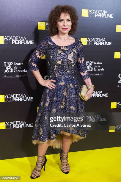 Spanish singer Vicky Larraz attends the 'Academia del Perfume' awards 2017 at the Zarzuela Teather on May 22, 2017 in Madrid, Spain.