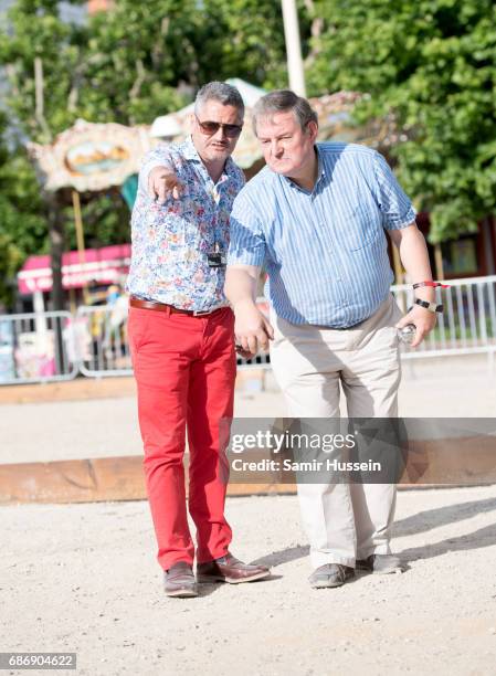 General view of the Fintage House-Akin Gump Boules Tournament at the Cannes Film Festival on May 22, 2017 in Cannes, France. The tournament was...