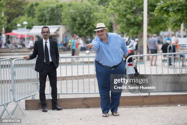 General view of the Fintage House-Akin Gump Boules Tournament at the Cannes Film Festival on May 22, 2017 in Cannes, France. The tournament was...