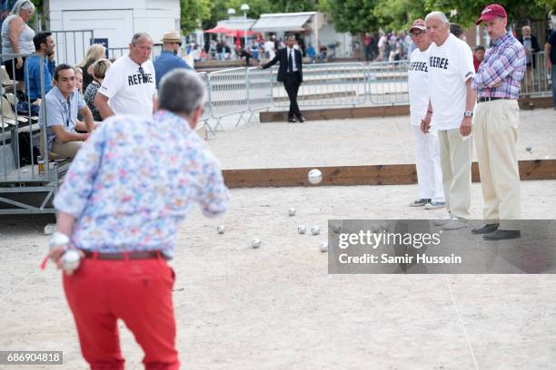 Atmosphere at the Fintage House-Akin Gump Boules Tournament at the Cannes Film Festival on May 22, 2017 in Cannes, France. The tournament was filled...