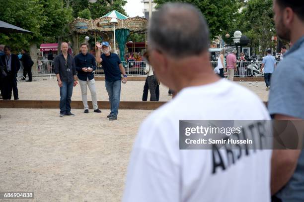 Atmosphere at the Fintage House-Akin Gump Boules Tournament at the Cannes Film Festival on May 22, 2017 in Cannes, France. The tournament was filled...